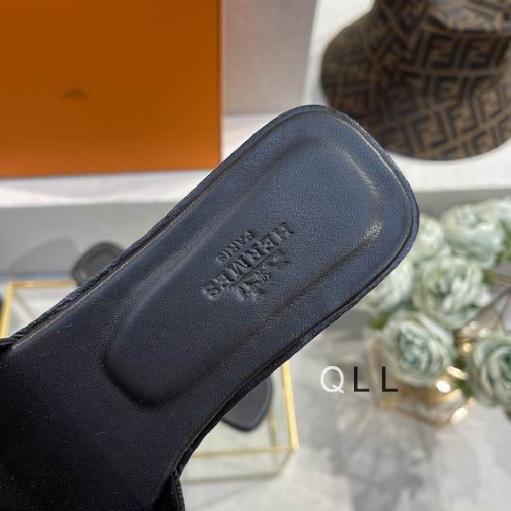 Hermes slides epsom leather 36-42 oran black Shoes