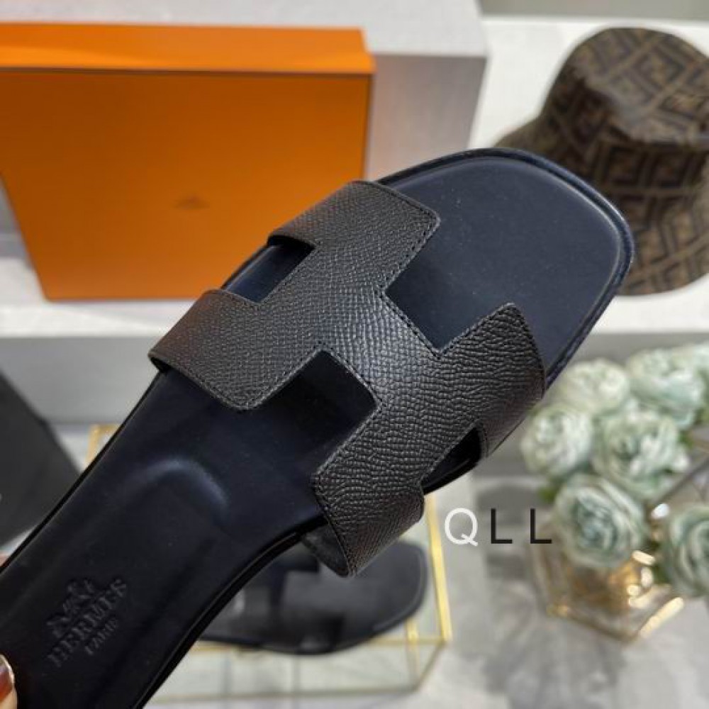 Hermes slides epsom leather 36-42 oran black Shoes