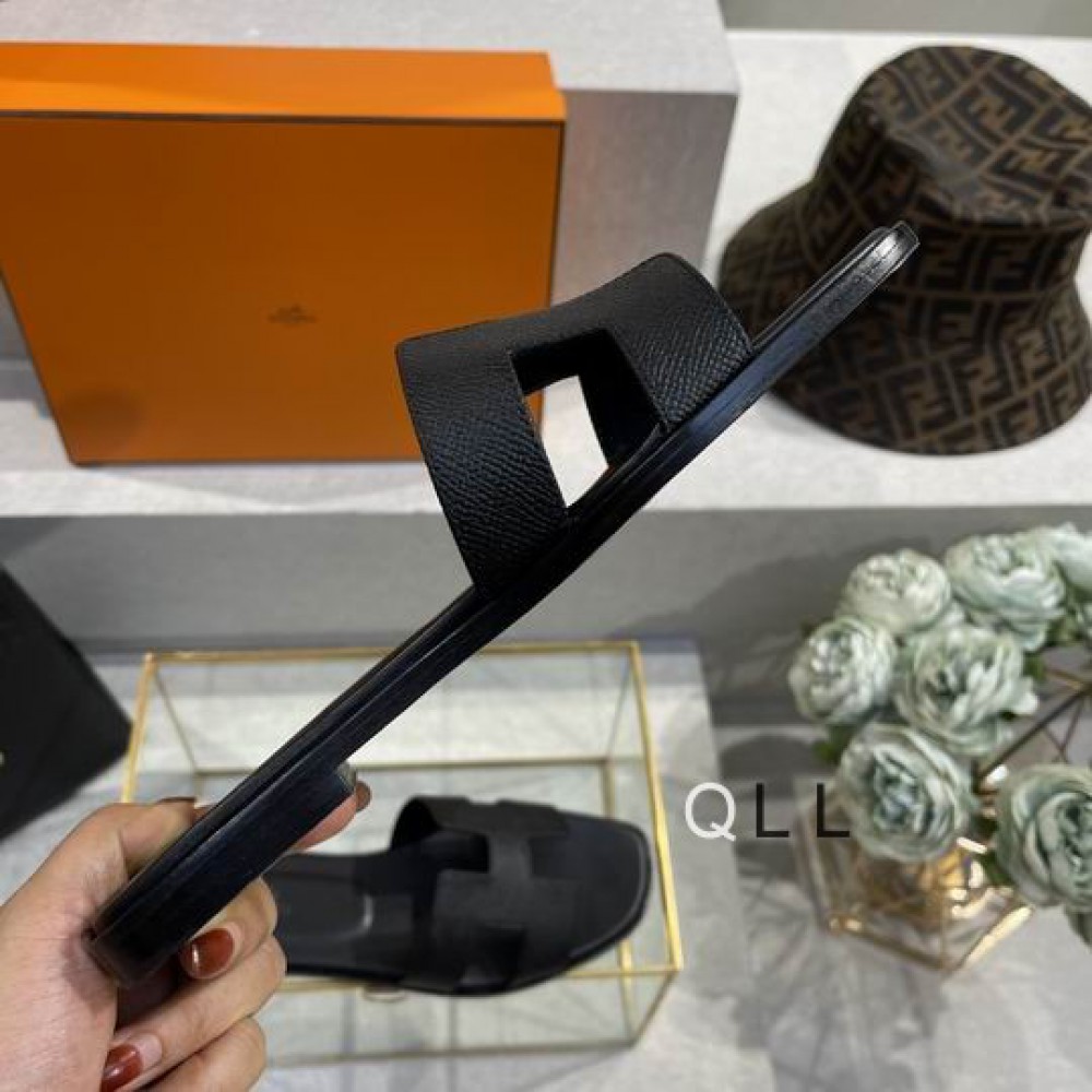 Hermes slides epsom leather 36-42 oran black Shoes