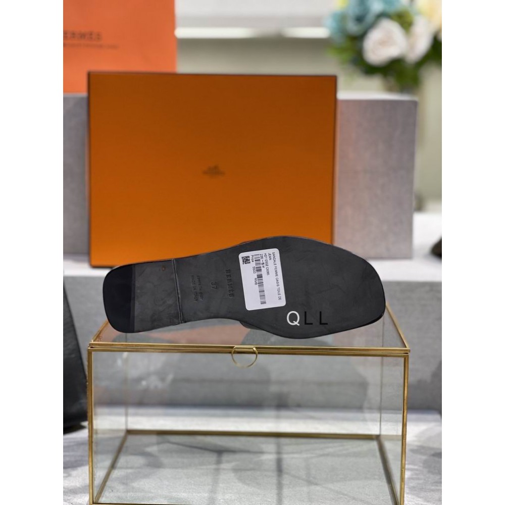 Hermes slides epsom leather 36-42 oran black Shoes