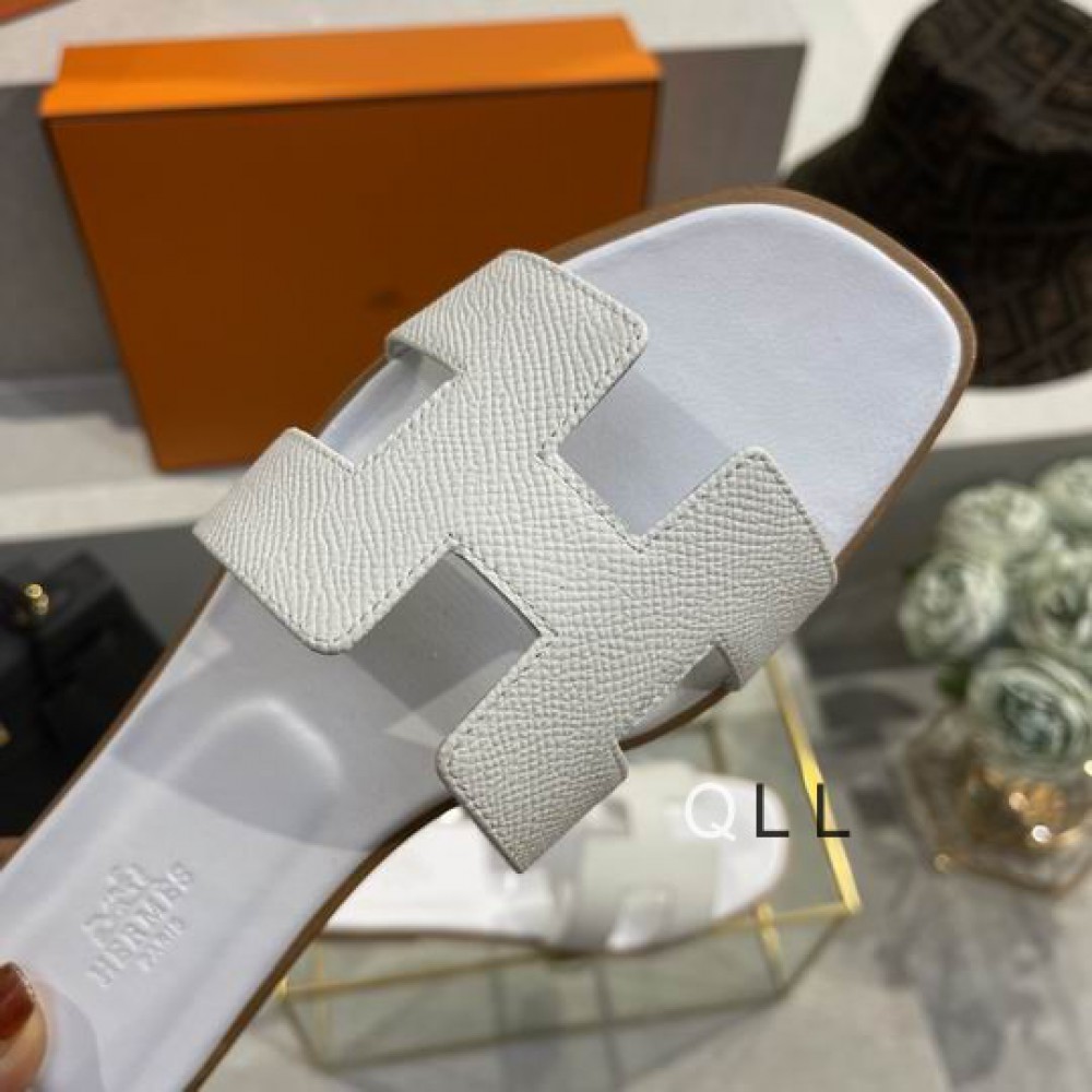 Hermes slides epsom leather 36-42 oran white Shoes
