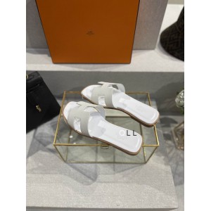 Hermes slides epsom leather 36-42 oran white Shoes