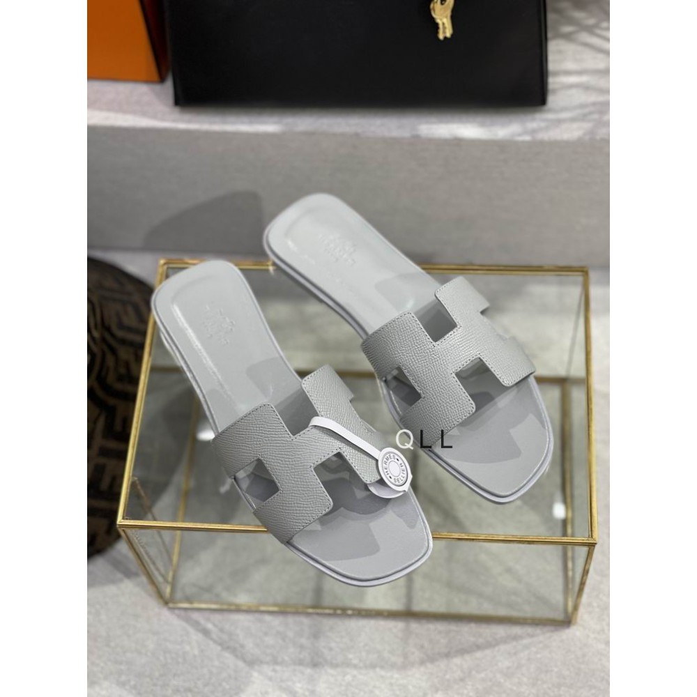 Hermes slides epsom leather 36-42 oran lihght grey Shoes