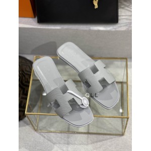 Hermes slides epsom leather 36-42 oran lihght grey Shoes