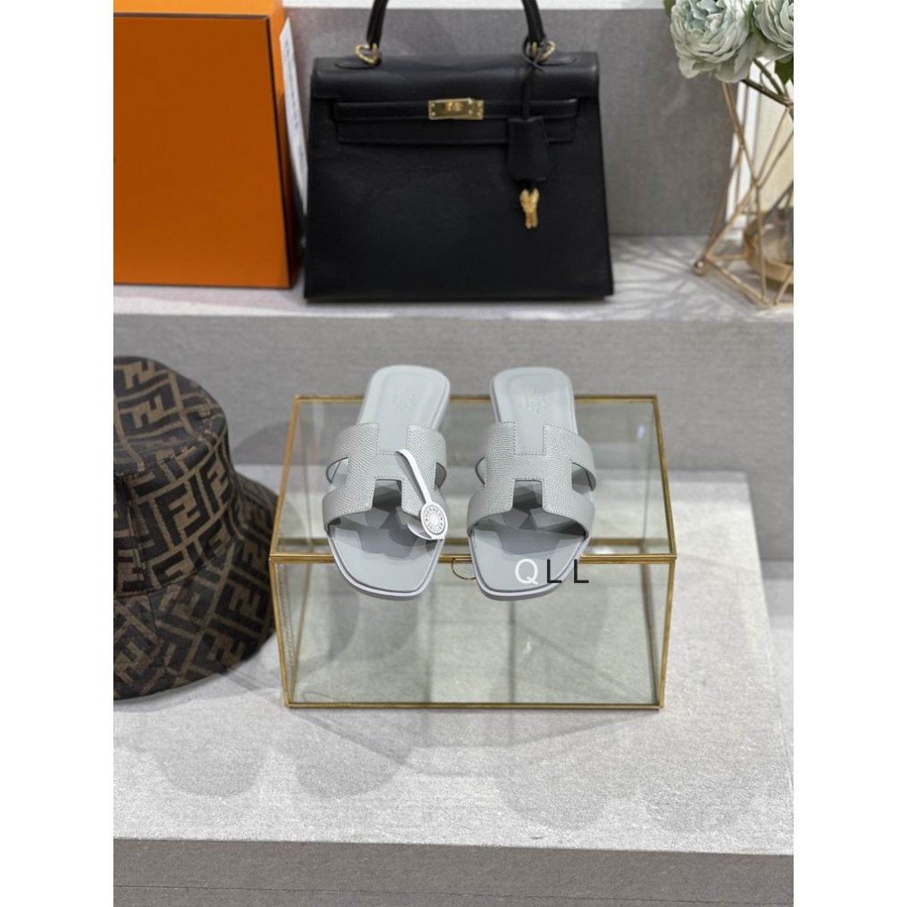 Hermes slides epsom leather 36-42 oran lihght grey Shoes