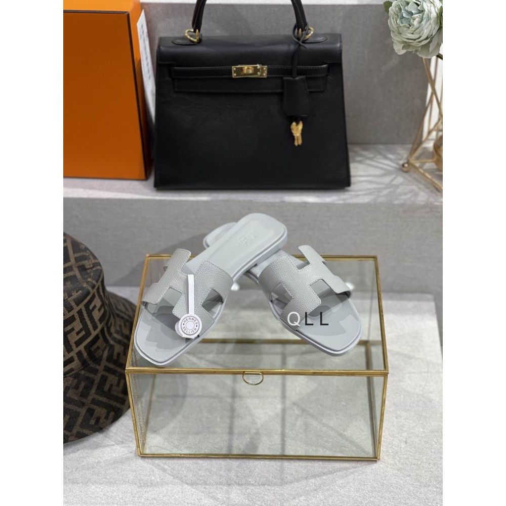 Hermes slides epsom leather 36-42 oran lihght grey Shoes