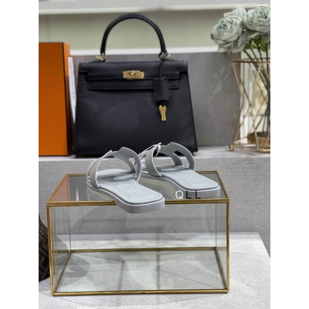 Hermes slides epsom leather 36-42 oran lihght grey Shoes