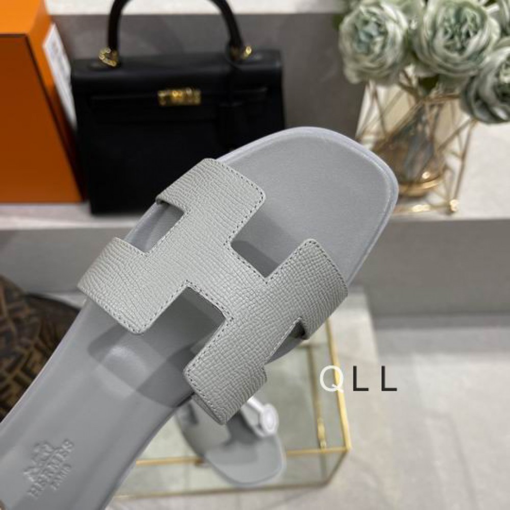 Hermes slides epsom leather 36-42 oran lihght grey Shoes