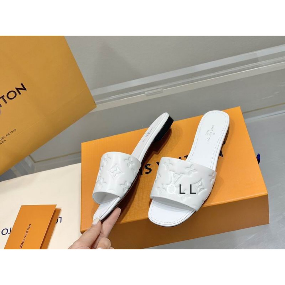 Lv slides 36-42 white Shoes