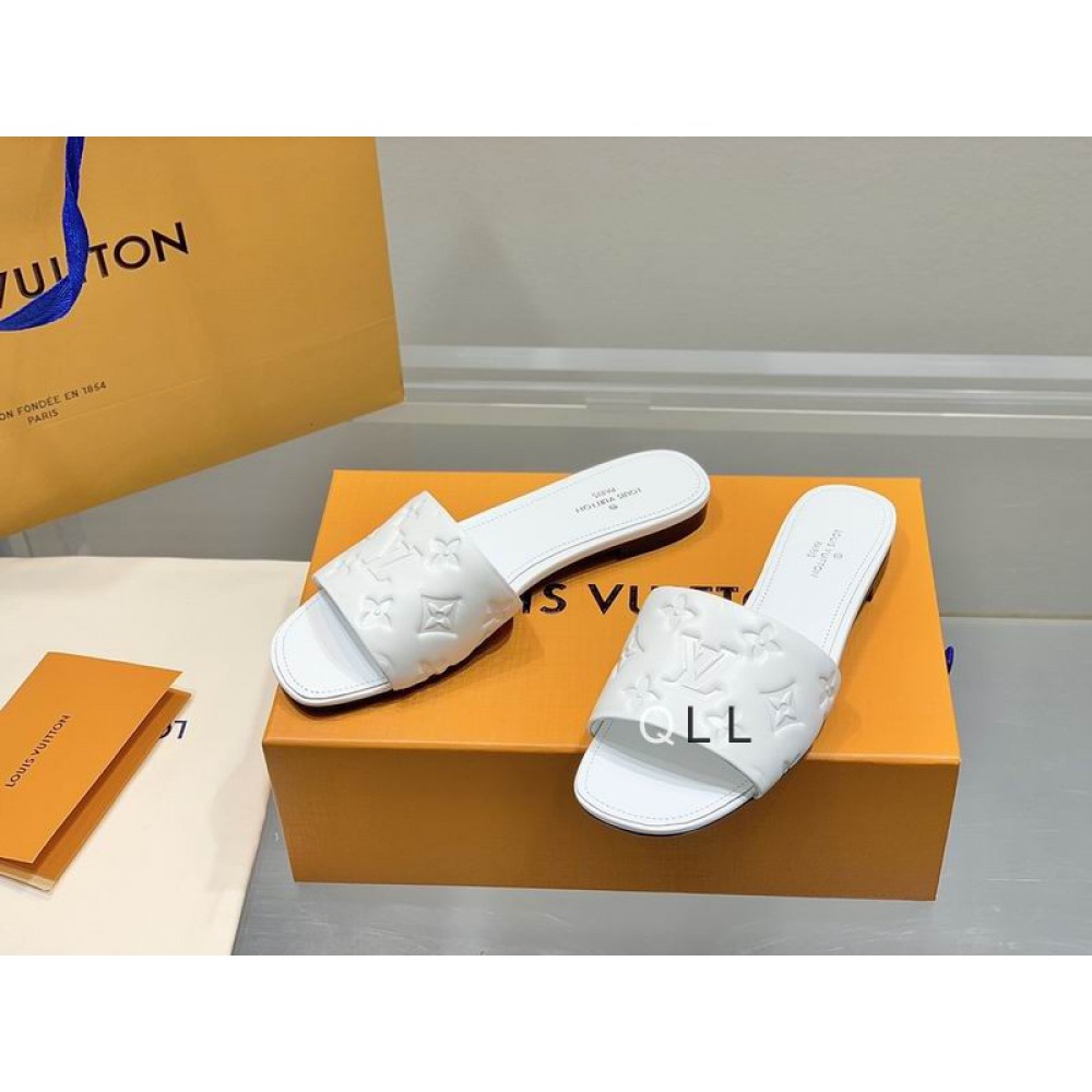 Lv slides 36-42 white Shoes