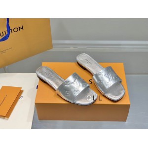 Lv slides 36-42 silver Shoes