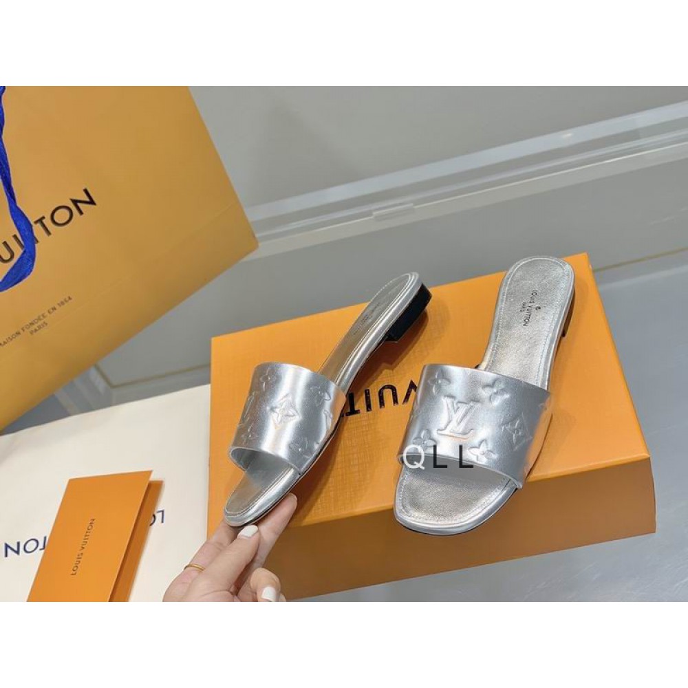 Lv slides 36-42 silver Shoes