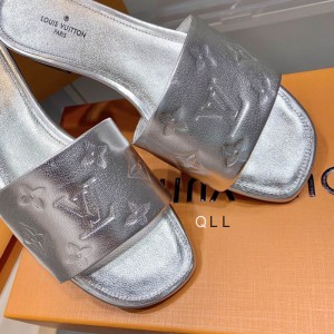 Lv slides 36-42 silver Shoes