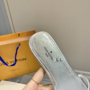 Lv slides 36-42 silver Shoes