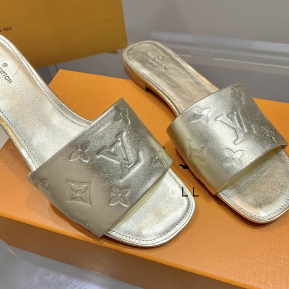 Lv slides 36-42 gold Shoes