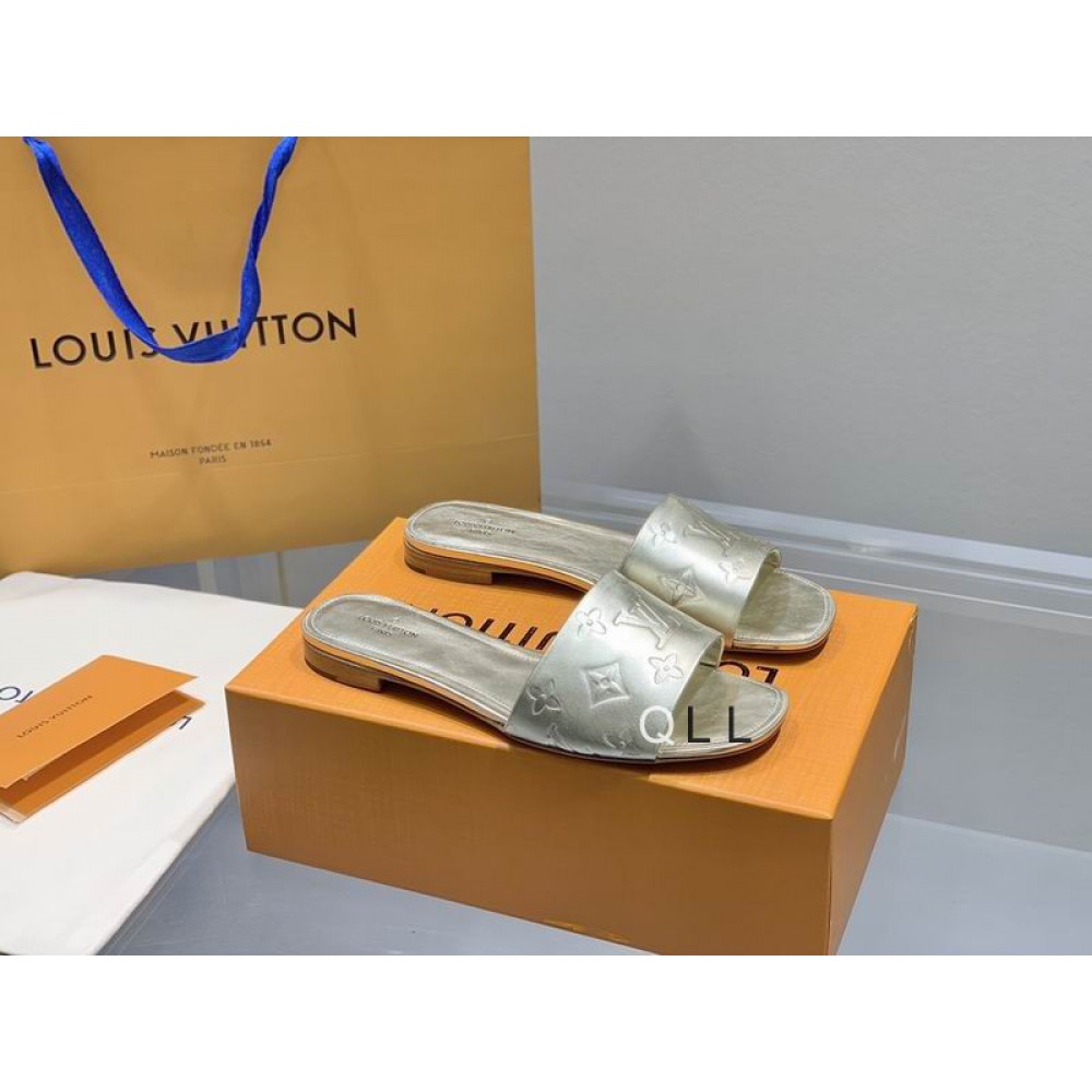 Lv slides 36-42 gold Shoes