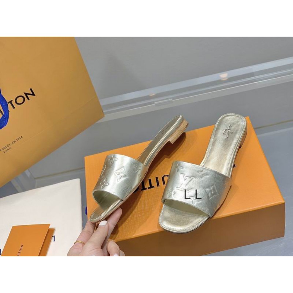 Lv slides 36-42 gold Shoes