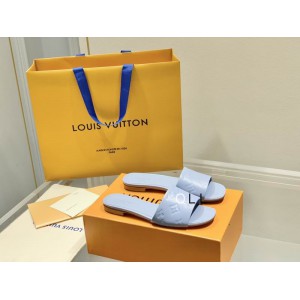 Lv slides 36-42 light blue Shoes
