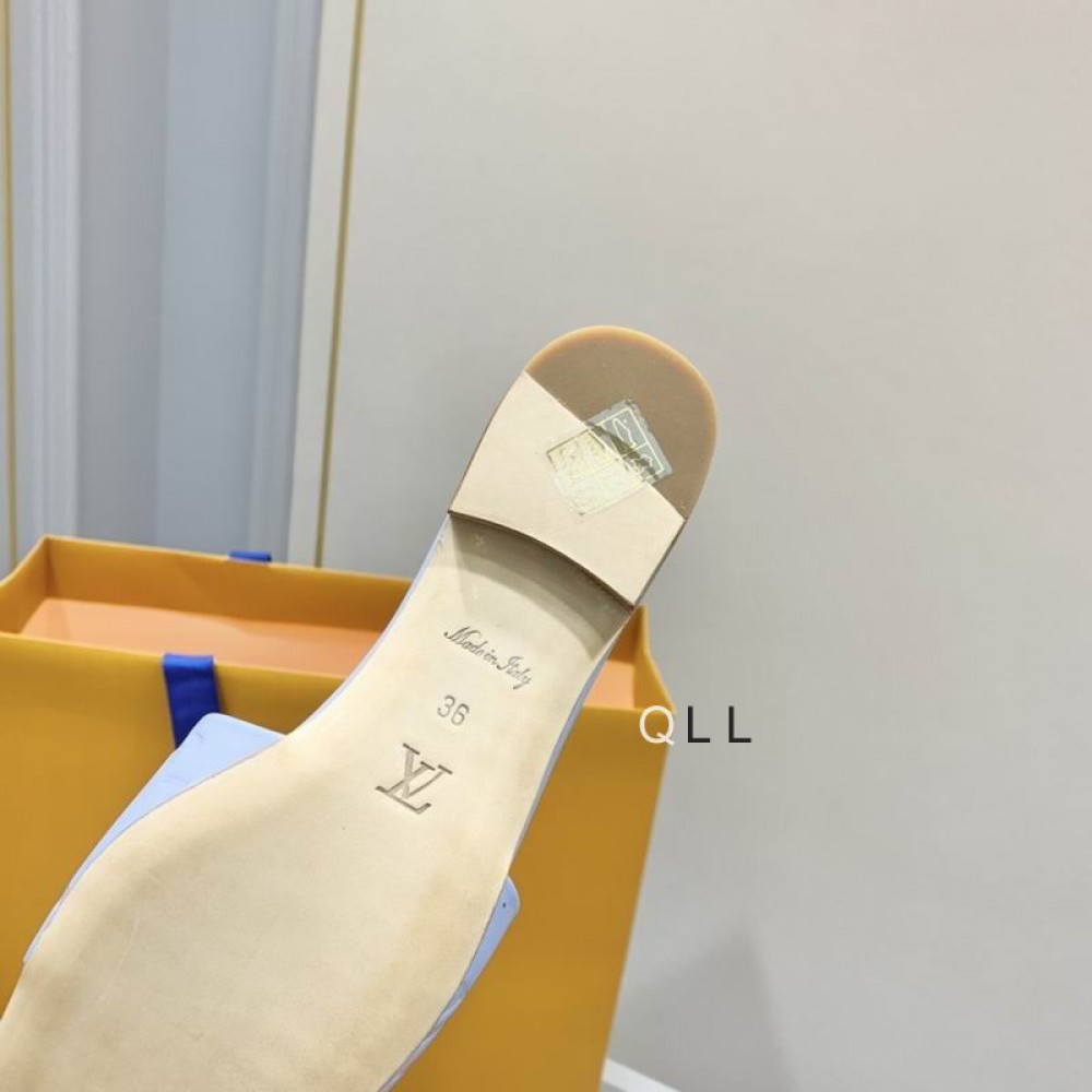 Lv slides 36-42 light blue Shoes