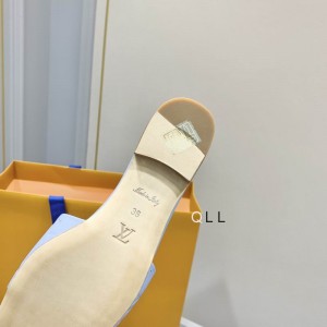Lv slides 36-42 light blue Shoes