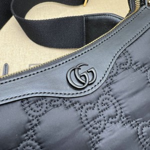 GG Matelassé handbag in black leather 735049 25x15x8cm Bags