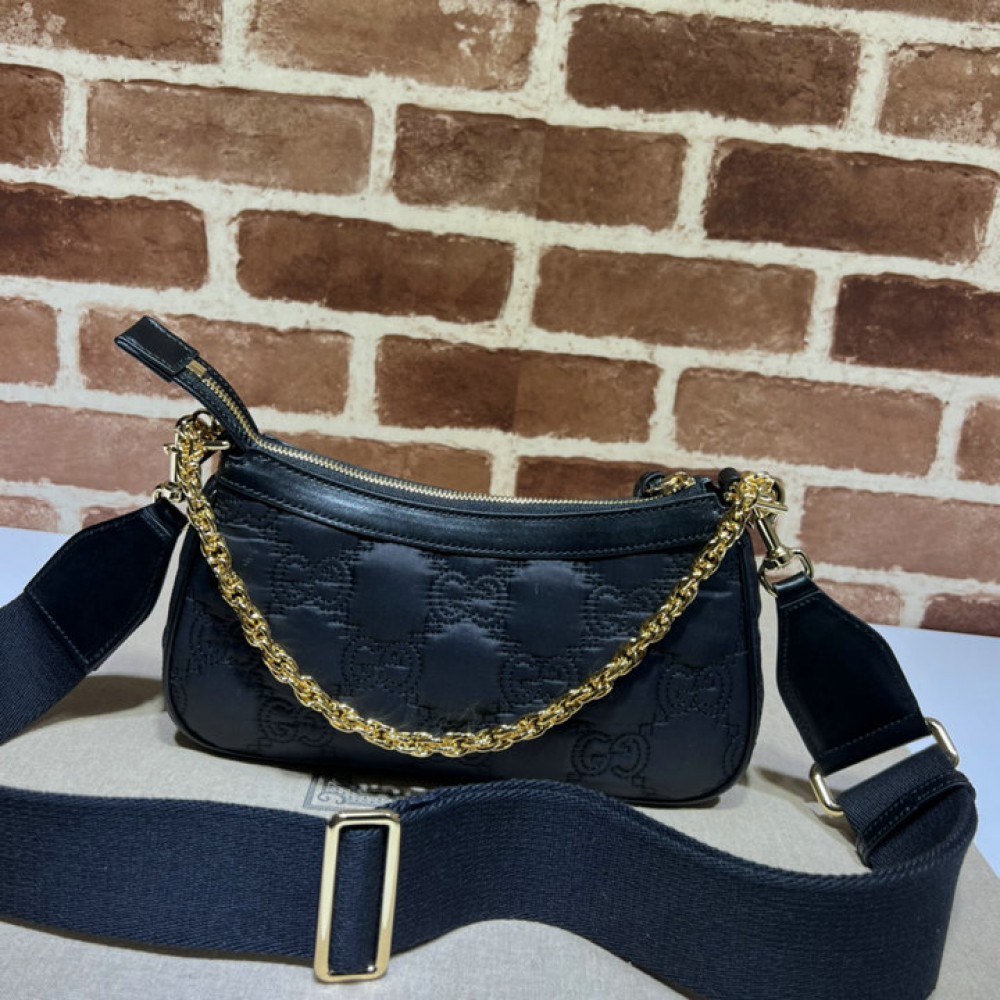 GG Matelassé handbag in black leather 735049 25x15x8cm Bags