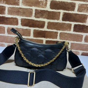 GG Matelassé handbag in black leather 735049 25x15x8cm Bags