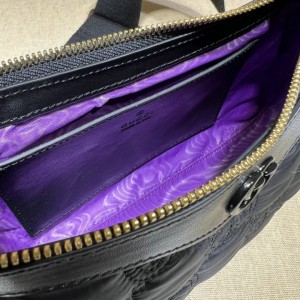 GG Matelassé handbag in black leather 735049 25x15x8cm Bags