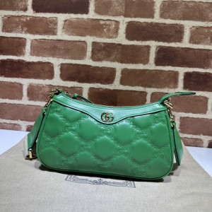 GG Matelassé handbag in green leather 735049 25x15x8cm Bags