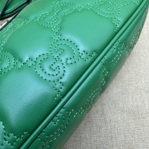 GG Matelassé handbag in green leather 735049 25x15x8cm Bags