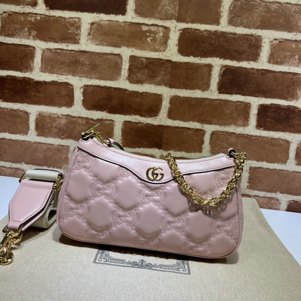 GG Matelassé handbag in pink leather 735049 25x15x8cm Bags