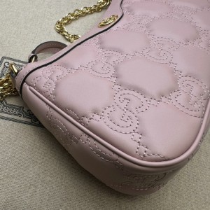 GG Matelassé handbag in pink leather 735049 25x15x8cm Bags