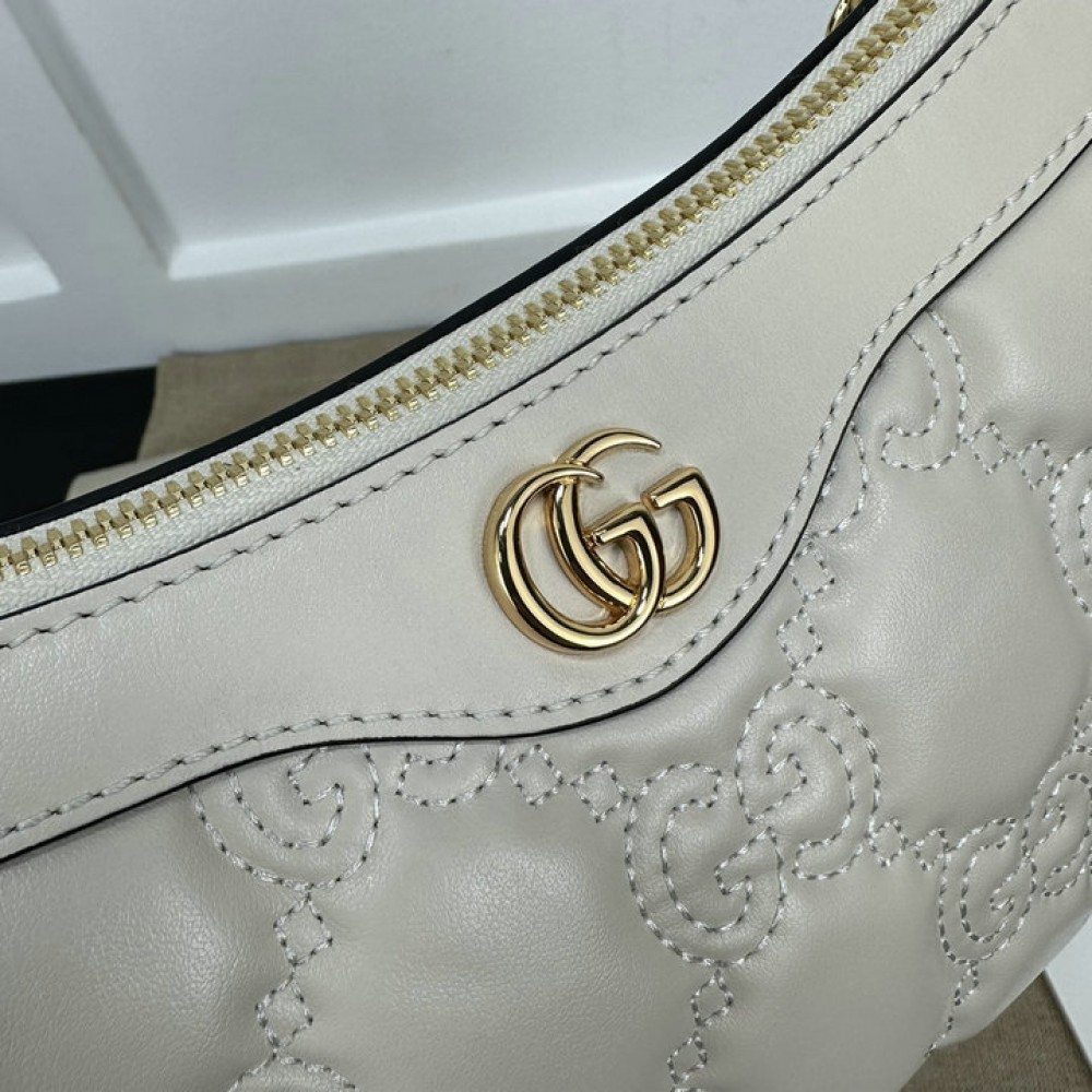 GG Matelassé handbag in white leather 735049 25x15x8cm Bags