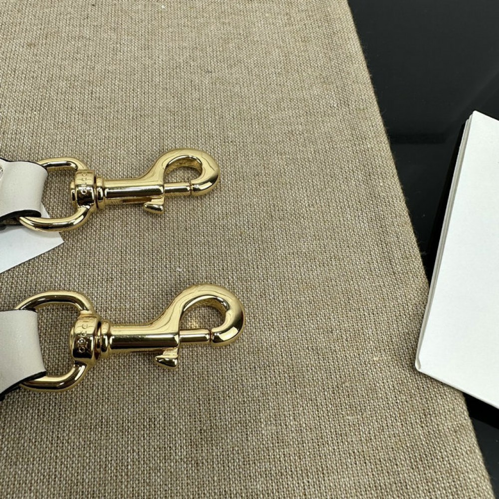 GG Matelassé handbag in white leather 735049 25x15x8cm Bags