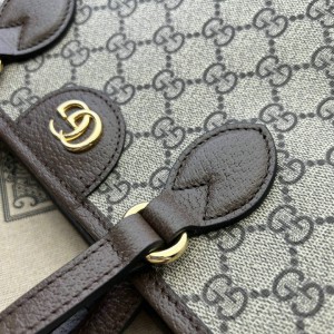 Gucci Ophidia GG mini tote bag in beige and ebony Supreme 31x25x13cm Bags