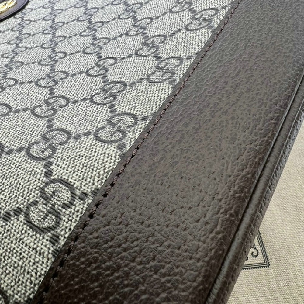 Gucci Ophidia GG mini tote bag in beige and ebony Supreme 31x25x13cm Bags