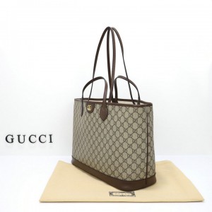 Gucci Ophidia medium tote bag in beige and ebony Supreme 38.5×28.5×15 cm Bags