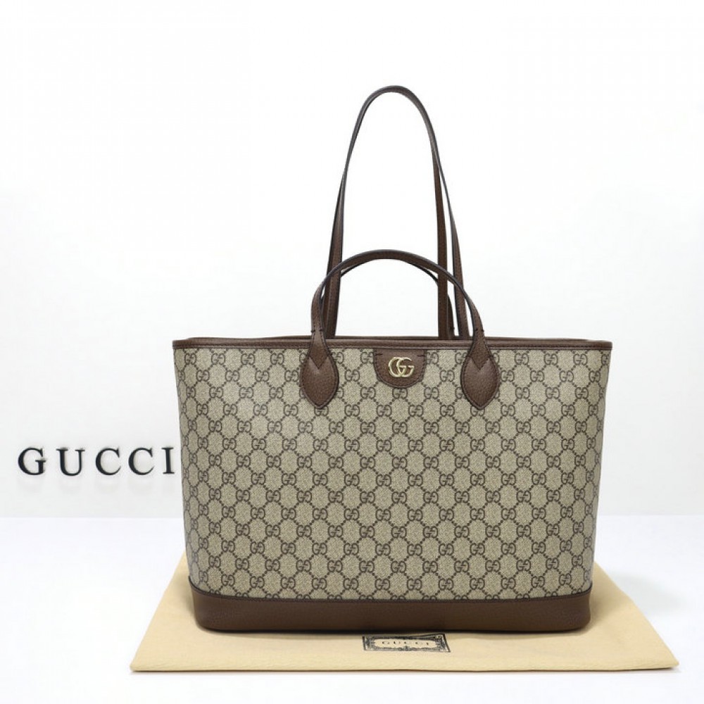 Gucci Ophidia medium tote bag in beige and ebony Supreme 38.5×28.5×15 cm Bags