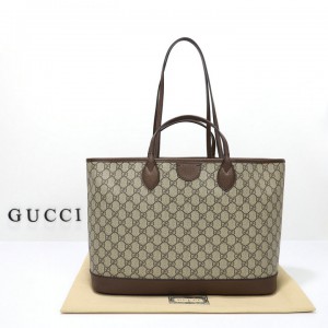 Gucci Ophidia medium tote bag in beige and ebony Supreme 38.5×28.5×15 cm Bags