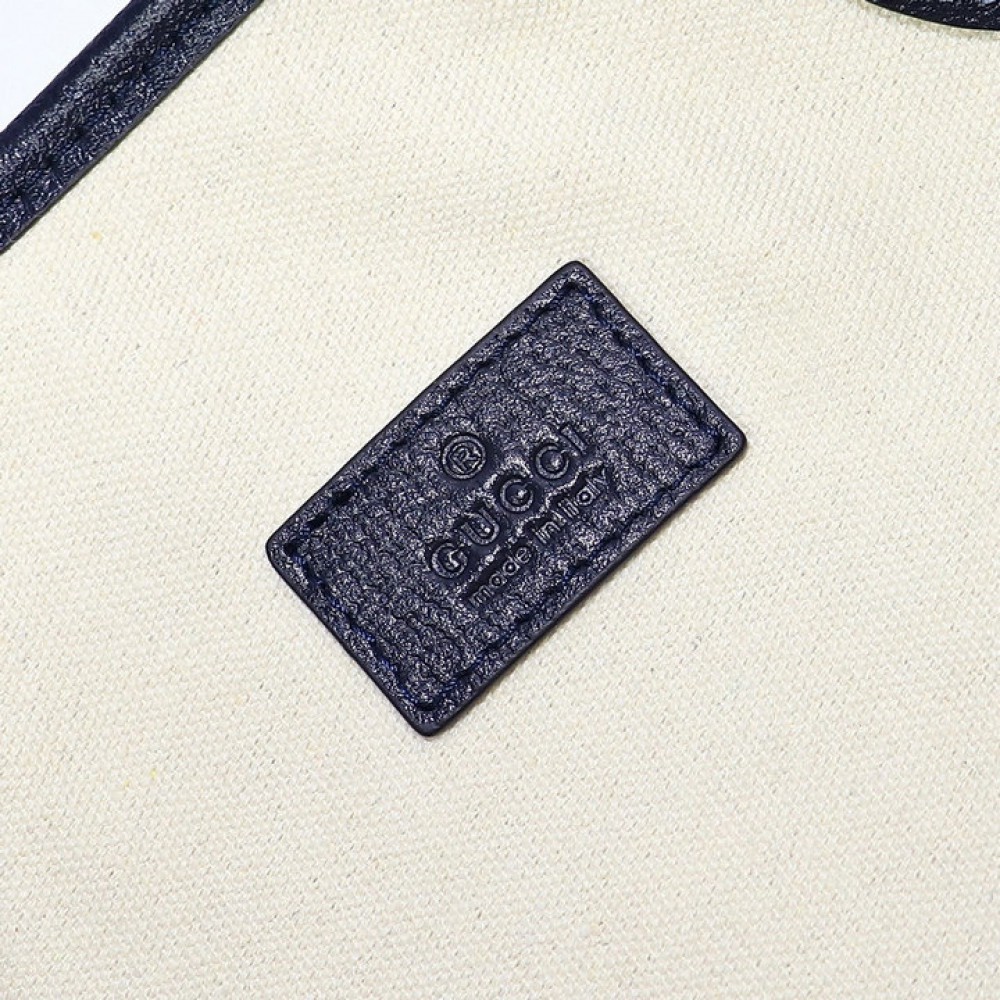 Ophidia medium tote bag in beige and blue Supreme 38.5×28.5×15 cm 