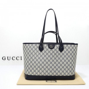 Ophidia medium tote bag in beige and blue Supreme 38.5×28.5×15 cm 