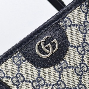 Ophidia medium tote bag in beige and blue Supreme 38.5×28.5×15 cm 