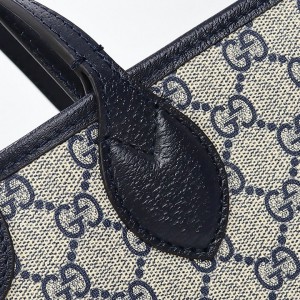 Ophidia medium tote bag in beige and blue Supreme 38.5×28.5×15 cm 