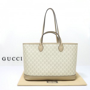 Gucci Ophidia medium tote bag in beige and white Supreme 38.5×28.5×15 cm Bags