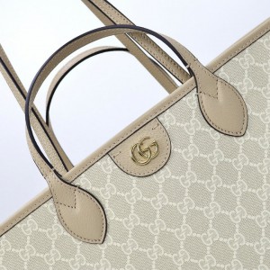 Gucci Ophidia medium tote bag in beige and white Supreme 38.5×28.5×15 cm Bags