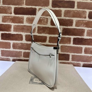 Gucci Horsebit Slim small shoulder bag in white leather 23x18.5x3cm Bags