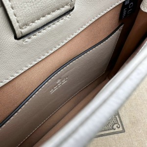 Gucci Horsebit Slim small shoulder bag in white leather 23x18.5x3cm Bags