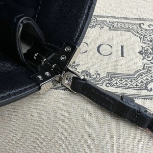 Gucci Horsebit Slim small shoulder bag in black leather 23x18.5x3cm Bags