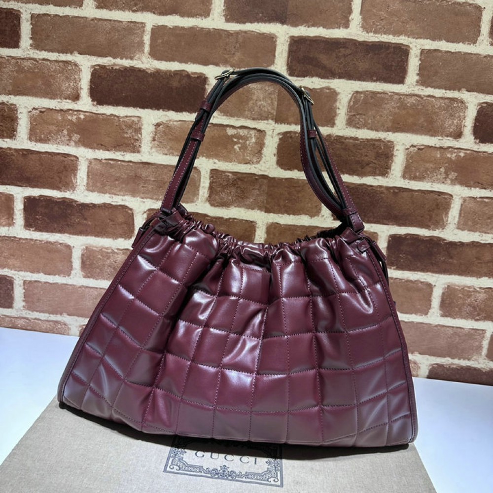 Gucci Deco medium tote bag in bordo leather 43*28*8cm Bags