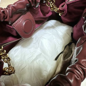 Gucci Deco medium tote bag in bordo leather 43*28*8cm Bags